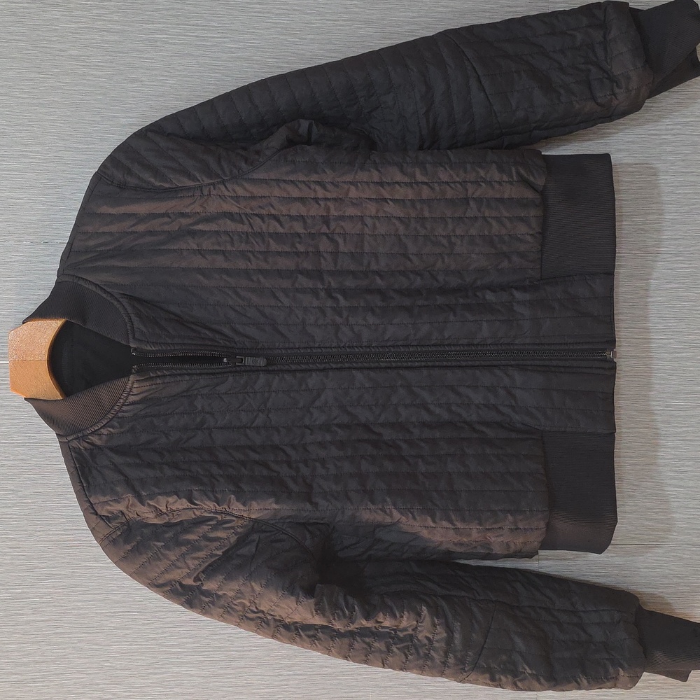 Lululemon Nonstop Reversible Cotton Blend Black Zip-Up Jacket Primaloft Size 4